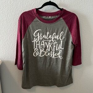 Fall/Thanksgiving Novelty 3/4 Length T-Shirt